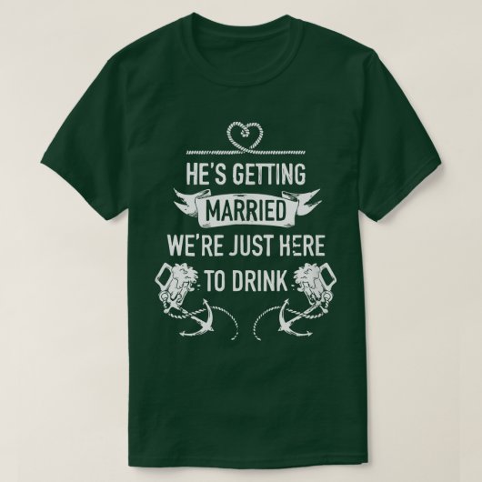 Beer mij dat ik gehuwde Mannen krijg Funny Groom B T-shirt (Design voorkant)