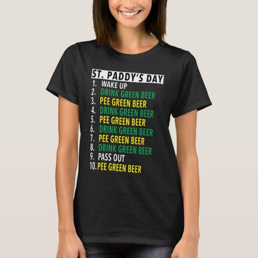 Beer Mijn perfecte St Patrick's Paddy's Day T-shirt (Voorkant)