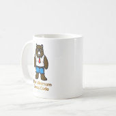 Beer Minimum Grappige Kantoor Pun Art Koffiemok (Voorkant links)