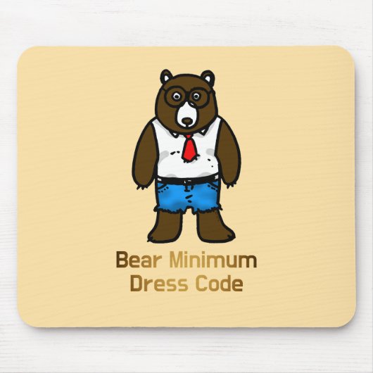 Beer Minimum Grappige Kantoor Pun Art Muismat (Voorkant)