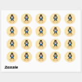 Beer Minimum Grappige Kantoor Pun Art Ronde Sticker (Vel)