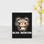 Beer-minton Schattige Kawaii Cartoon Beer Cub Badm Kaart (Gele Bloem)