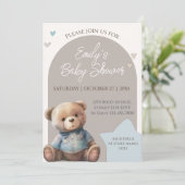 Beer Modern Boho Baby shower Kaart (Staand voorkant)