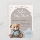 Beer Modern Boho Baby shower Kaart (Voorkant / Achterkant)