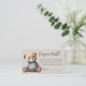 Beer Modern Boho Baby shower Luier Raffle Ticket Informatiekaartje (Staand voorkant)