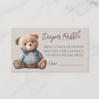 Beer Modern Boho Baby shower Luier Raffle Ticket Informatiekaartje