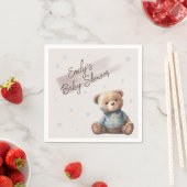 Beer Modern Boho Blue Baby shower Servet (Insitu)