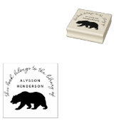 Beer modern handschrift uit het bibliotheekboek rubberstempel (Gestempeld)