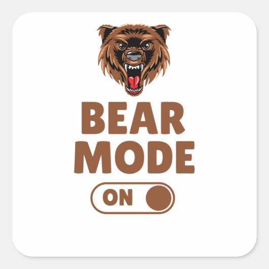 Beer-modus aan vierkante sticker (Voorkant)