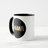 beer-moeder Minimal Mama Typografie Ontwerp Mok (Voorkant links)