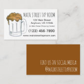 Beer Mok Ale Bar Tap Room Restaurant Drink Visitekaartje (Voorkant / Achterkant)