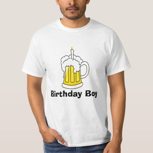 Beer Mok Birthday Boy T-Shirt (Voorkant)