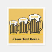 Beer Mokken Personalized Party Napkins Servetten (Voorkant)