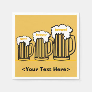 Beer Mokken Personalized Party Napkins Servetten