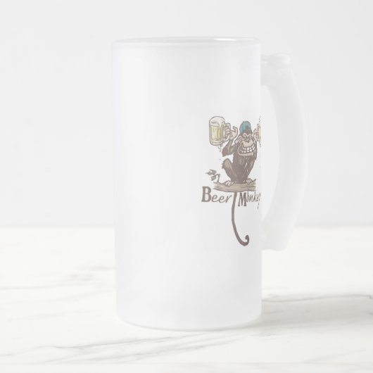 Beer Monkey Matglas Bierpul (Voorkant rechts)