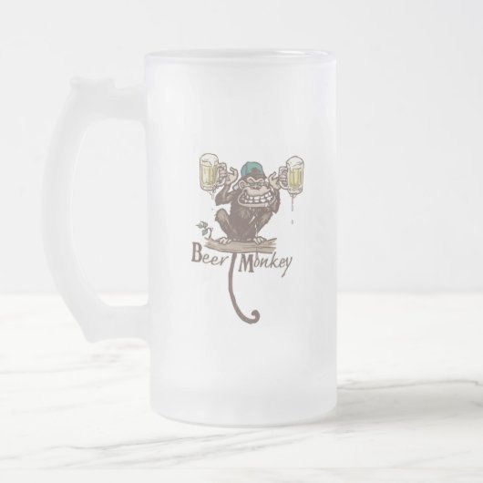 Beer Monkey Matglas Bierpul (Links)