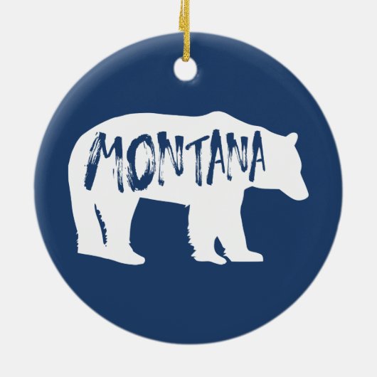 Beer Montana Keramisch Ornament (Achterkant)