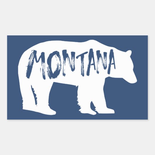 Beer Montana Rechthoekige Sticker (Voorkant)
