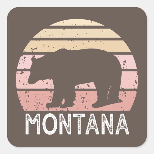 Beer Montana Vierkante Sticker (Voorkant)