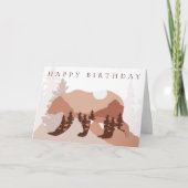Beer Moon Forest Happy Birthday voor zijn Kaart (Voorkant)