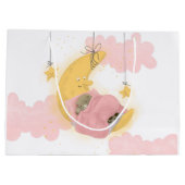 Beer Moon Stars Roze Clouds Girl Baby shower Groot Cadeauzakje (Achterkant)