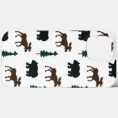 Beer Moose Pattern Rustic Tree Natuur Case-Mate iPhone Case (Achterkant (horizontaal))