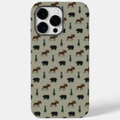Beer Moose Pine Tree Lodge Cabine Case-Mate iPhone Case (Achterkant)