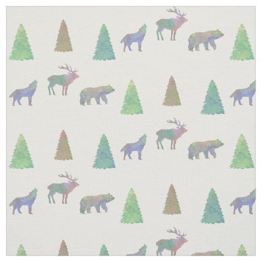 Beer Moose Wolf Fabric Pattern Stof (Swatch)