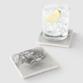 Beer Motorcycle Coaster 17 Stenen Onderzetter (Zijkant)