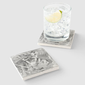 Beer Motorcycle Coaster 18 Stenen Onderzetter