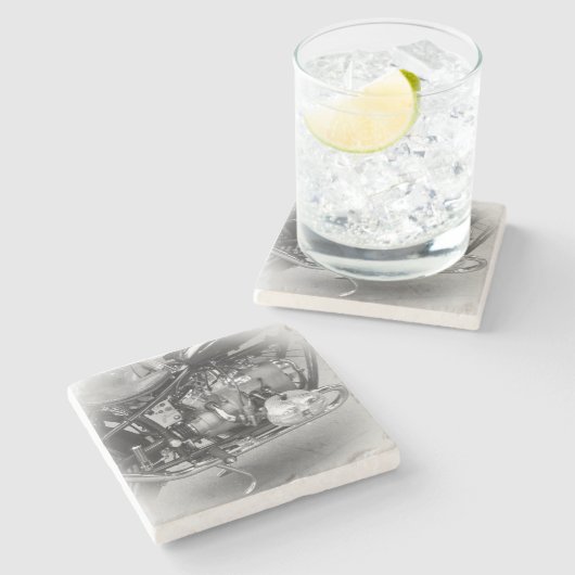 Beer Motorcycle Coaster 19 Stenen Onderzetter (Zijkant)