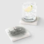 Beer Motorcycle Coaster 2 Stenen Onderzetter (Zijkant)