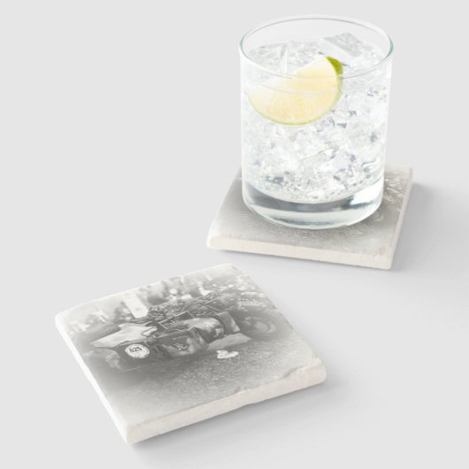 Beer Motorcycle Coaster 4 Stenen Onderzetter (Zijkant)