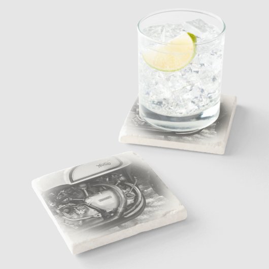 Beer Motorcycle Coaster 6 Stenen Onderzetter (Zijkant)