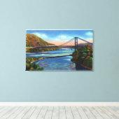 Beer Mountain Hudson River Bridge Canvas Afdruk (Insitu (Houten vloer))
