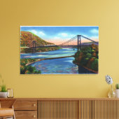 Beer Mountain Hudson River Bridge Canvas Afdruk (Insitu (Woonkamer))
