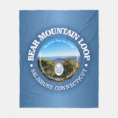 Beer Mountain Loop (rood) Fleece Deken (Voorkant)