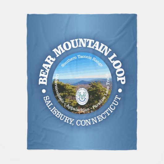 Beer Mountain Loop (rood) Fleece Deken (Voorkant)