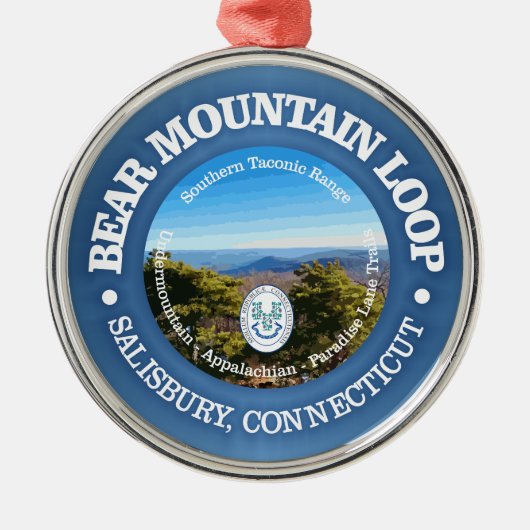 Beer Mountain Loop (rood) Metalen Ornament (Voorkant)