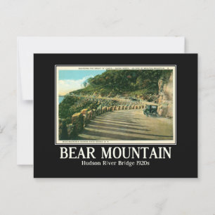 Beer Mountain NY Hudson River Vintage geïnspireerd Briefkaart