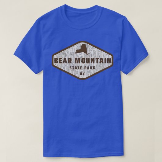 Beer Mountain State Park New York Tree Log textuur T-shirt (Design voorkant)