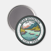Beer Mountain State Park, New Yorkse badge Magneet (Voorkant / Achterkant)