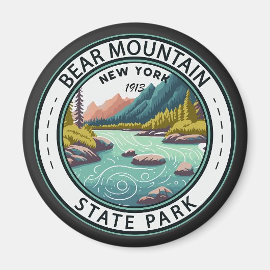 Beer Mountain State Park, New Yorkse badge Magneet (Voorkant)