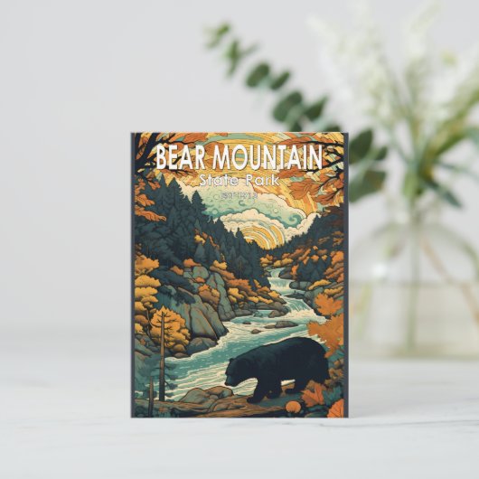 Beer Mountain State Park Vintage Briefkaart (Staand voorkant)