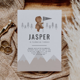 Beer Mountains 3Birthday Invitation Kaart