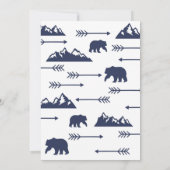 Beer Mountains Boy Baby shower Uitnodiging (Achterkant)