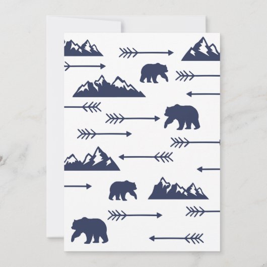 Beer Mountains Boy Baby shower Uitnodiging (Achterkant)