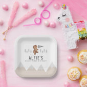 Beer Mountains First Birthday Papieren Bordje (Feest)