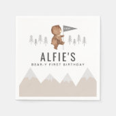 Beer Mountains First Birthday Servet (Voorkant)