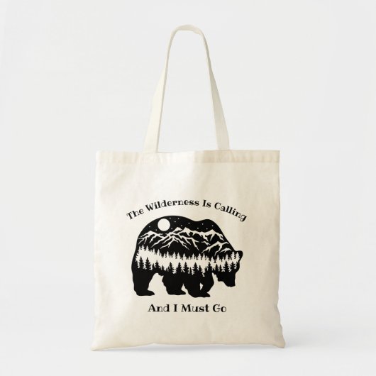 Beer Mountains Wilderness Camping Hiking Adventure Tote Bag (Voorkant)